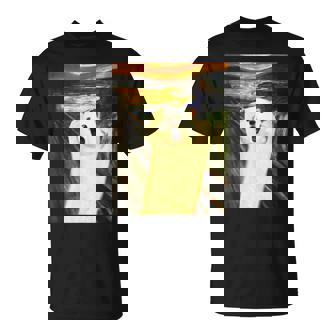 ポメラニアン 面白いtシャツ 犬 ムンクの叫び かわいい メンズ 子供 おもしろ 服 グッズ ネタ わんこ Tシャツ - Kawaiitshirt