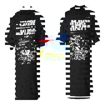 メルボルン オーストラリア お土産 オーストラリア国旗 カンガルーコアラ Tシャツ - Kawaiitshirt