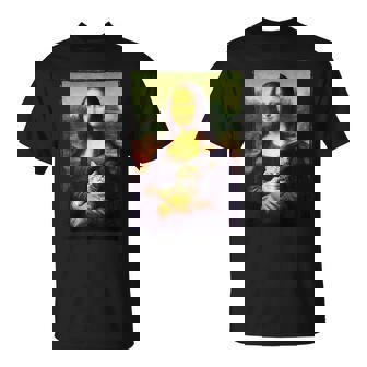 モナリザ と 猫 美術 教師 絵画 と 猫 恋人 Tシャツ - Kawaiitshirt