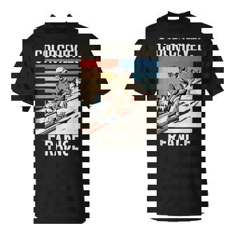 レトロ スキー クールシュベル フランス フランス スキー リゾート 楽しい Tシャツ - Kawaiitshirt