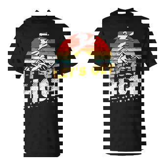 レトロヴィンテージスキー Let's Get High 長袖tシャツ Tシャツ - Kawaiitshirt