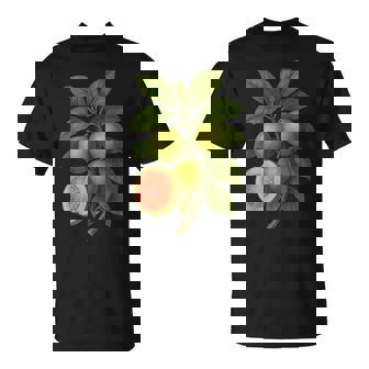 ヴィンテージ ボタニカル グアバ 自然 フルーツ アートプリント Tシャツ - Kawaiitshirt