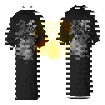 ヴィンテージボタニカル梨アートプリント Tシャツ - Kawaiitshirt