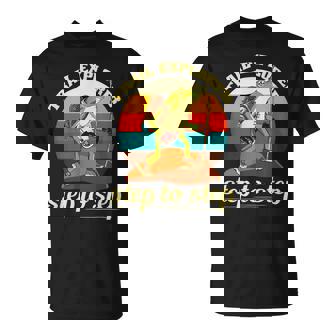 一歩ずつ、面白いカエルのハイキング山 Tシャツ - Kawaiitshirt