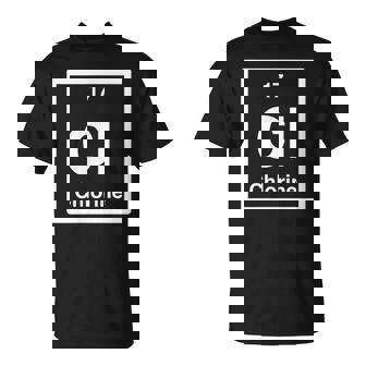 塩素 Cl 元素周期表 サイエンスギフト Tシャツ - Kawaiitshirt