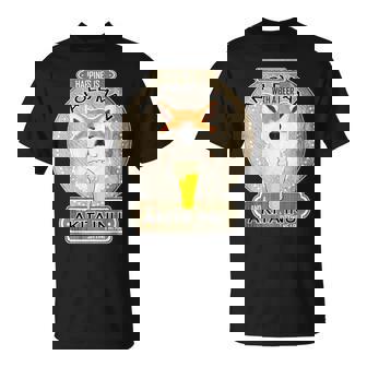 幸せはビールを持つ老人にあり 秋田犬 Tシャツ - Kawaiitshirt