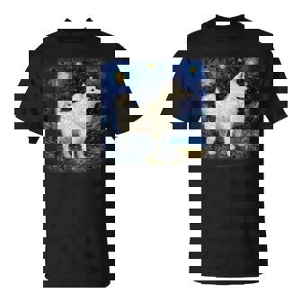 星月夜の犬 ヴァン・ゴッホ サモエド Tシャツ - Kawaiitshirt