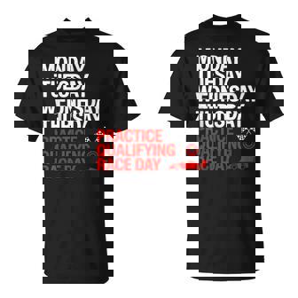 月曜 火曜 水曜 木曜 練習 予選 レース Tシャツ - Kawaiitshirt