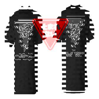 止まれない 標識 Can'ttop【変なデザイン屋さん】（ランニング・ランナー）ウェア 交通 パロディ 面白い言葉 Tシャツ - Kawaiitshirt