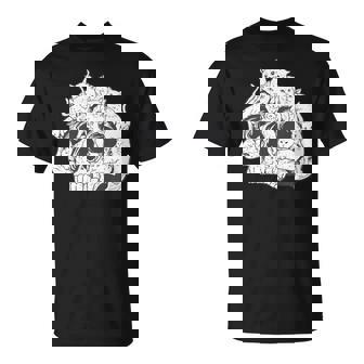 猫 ガイコツ メンズ おもしろ かわいい ネコ 面白いtシャツ 動物 メンズ レディース にゃんこ ネタ 服 長袖tシャツ Tシャツ - Kawaiitshirt