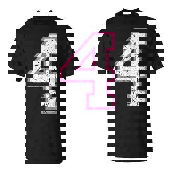 番号 4 ピンクのお気に入りの番号 Tシャツ - Kawaiitshirt