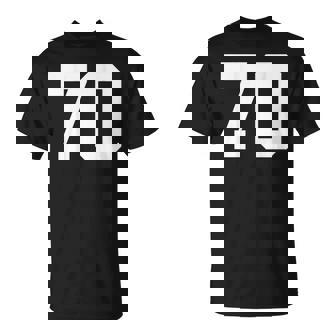 番号70 背面 スポーツチームジャージ番号 Tシャツ - Kawaiitshirt