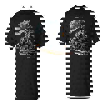 蒸気機関車 鉄道 機関車 ギフト 蒸気機関車 長袖tシャツ Tシャツ - Kawaiitshirt