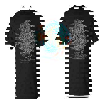 青 円盤魚 アクアリウム フィッシュキーパー Tシャツ - Kawaiitshirt