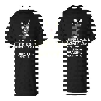 面白い 猫 文字入り 「最弱ですが最狂です。」おもしろギャグ-ジョーク 漢字 最弱ですが最狂です。 Tシャツ - Kawaiitshirt