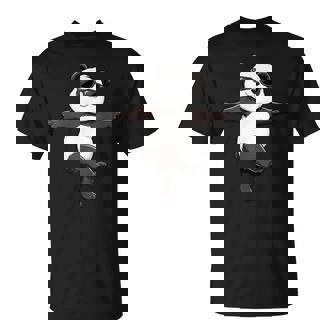 面白いパンダダンシングダンスポーズサングラス Tシャツ - Kawaiitshirt