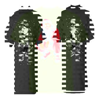 African American Christmas Outfit Afro Santa Claus T-Shirt | Seseable UK