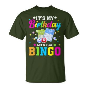 Bingo It's My Birthday Let's Play Bingo Vintage Xmas T-Shirt - Thegiftio UK