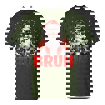 Bruh Santa Rock On Snowflake Christmas Xmas Boys T-Shirt - Thegiftio