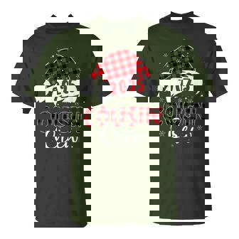 Buffalo Plaid Santa 2025 Cousin Crew Christmas Xmas Holiday T-Shirt | Seseable CA