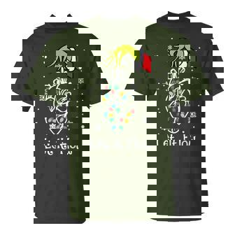 Cardiac Christmas Flow Anatomy Heart Christmas Lights Nurse T-Shirt | Seseable UK