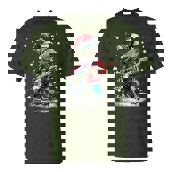 Christmas Bearded Dragon Playing Guitar Musician Animal T-Shirt | Seseable FR