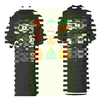 Christmas Building Brick Santa Elf Snowman Xmas Boys Girls T-Shirt | Seseable CA