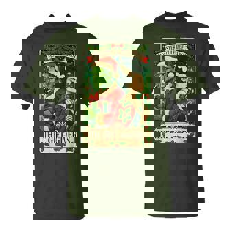 Christmas Frankenstein And Bride The Lovers Tarot Card T-Shirt - Monsterry