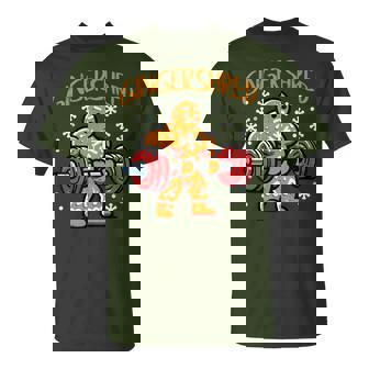 Christmas Gym Gingerbread Gingershred Xmas Workout Women T-Shirt | Mazezy