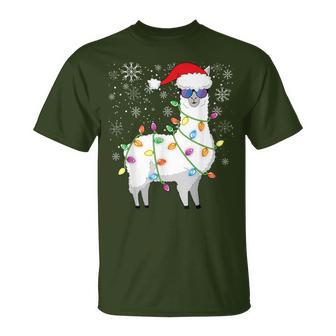 Christmas Llama Christmas Alpacaanta Llama Maglietta - Novitaregali