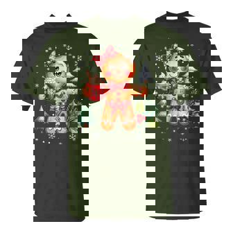 Cute Gingerbread Christmas Snow T-Shirt | Seseable UK