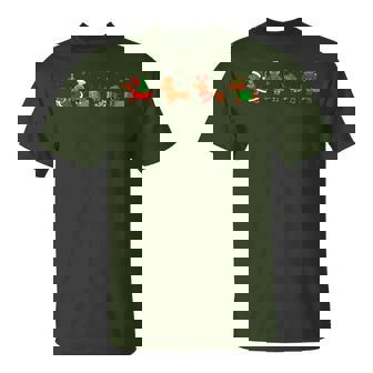 Dachshund Christmas Pajamas For Girlfriend Dog Lovers T-Shirt - Monsterry