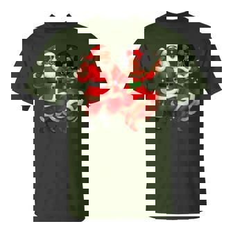 Dancing African Santa Mr Mrs Claus African American Xmas T-Shirt | Seseable UK