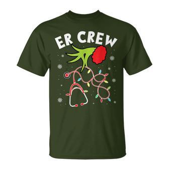 Emergency Room Christmas Er Crew Nurse Xmas Holiday Nursing T-Shirt - Seseable