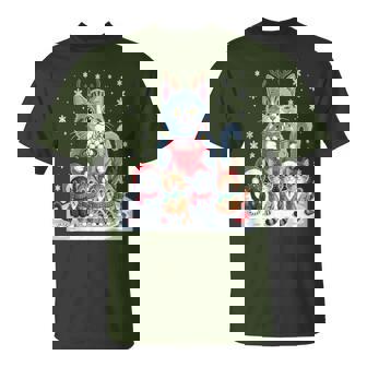 Cat Christmas Holiday Santa T-Shirt | Mazezy