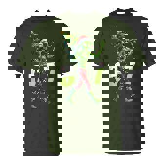 Christmas Alien Six Seven Meme 67 Santa Hat 6 7 Xmas T-Shirt | Seseable UK