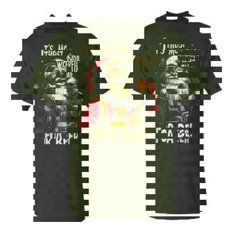 Christmas Beer Drinking Santa Claus T-Shirt | Seseable CA