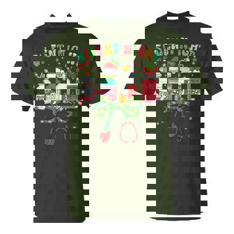 Christmas Nurse Medical Christmas Icu Nicu Rn Er Nurse T-Shirt - Monsterry