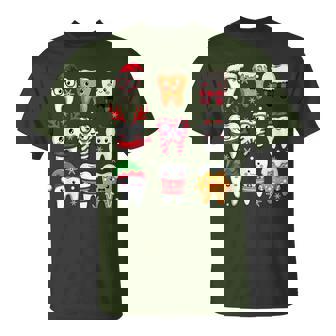 Dental Christmas Cute Th Costume Dentist Santa Hat T-Shirt - Monsterry