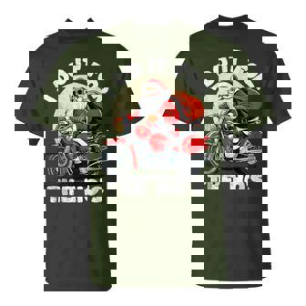 I Do It For The Ho's Christmas Biker Santa Motorcycle T-Shirt | Mazezy