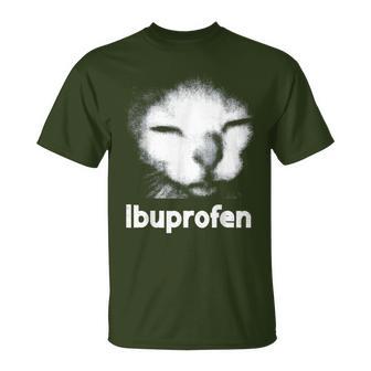 Ibuprofen Cat Meme With Cringe Ugly Feline Face T-Shirt - Thegiftio UK
