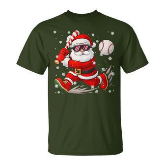 Santa Baseball Christmas Pajamas Xmas Boy Toddlers T-Shirt - Thegiftio UK