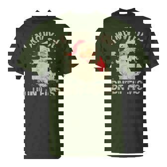 Santa I Know You Didn't Floss Dentist Dental Christmas T-Shirt | Seseable CA