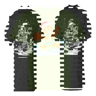 Gingerbread Man Football Ugly Christmas Pajamas Costume T-Shirt | Mazezy