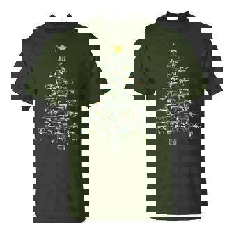 Gun Lover Xmas Tree Second Amendment Enthusiasts Christmas T-Shirt | Mazezy