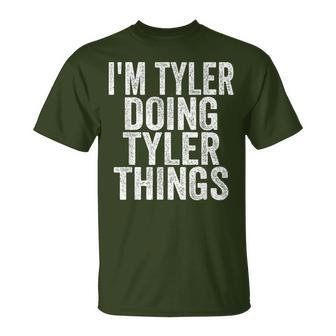 I'm Tyler Doing Tyler Things Saying Christmas T-Shirt | Mazezy
