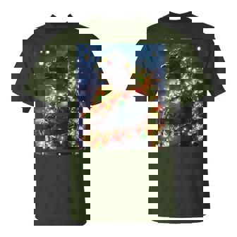 Japanese Monster Kaiju Santazilla Christmas Tree Lights T-Shirt | Mazezy