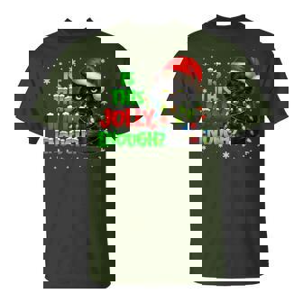 Is This Jolly Enough Black Cat Pjs Christmas Xmas Women T-Shirt - Thegiftio