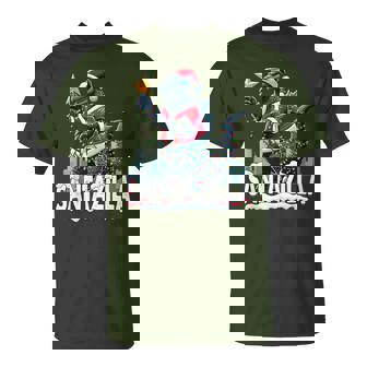 Kaiju Christmas Santazilla Japanese Monster Dinosaur Boys T-Shirt - Monsterry