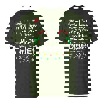 Most Likely To Pet The Reindeer Christmas Matching Family T-Shirt | Mazezy